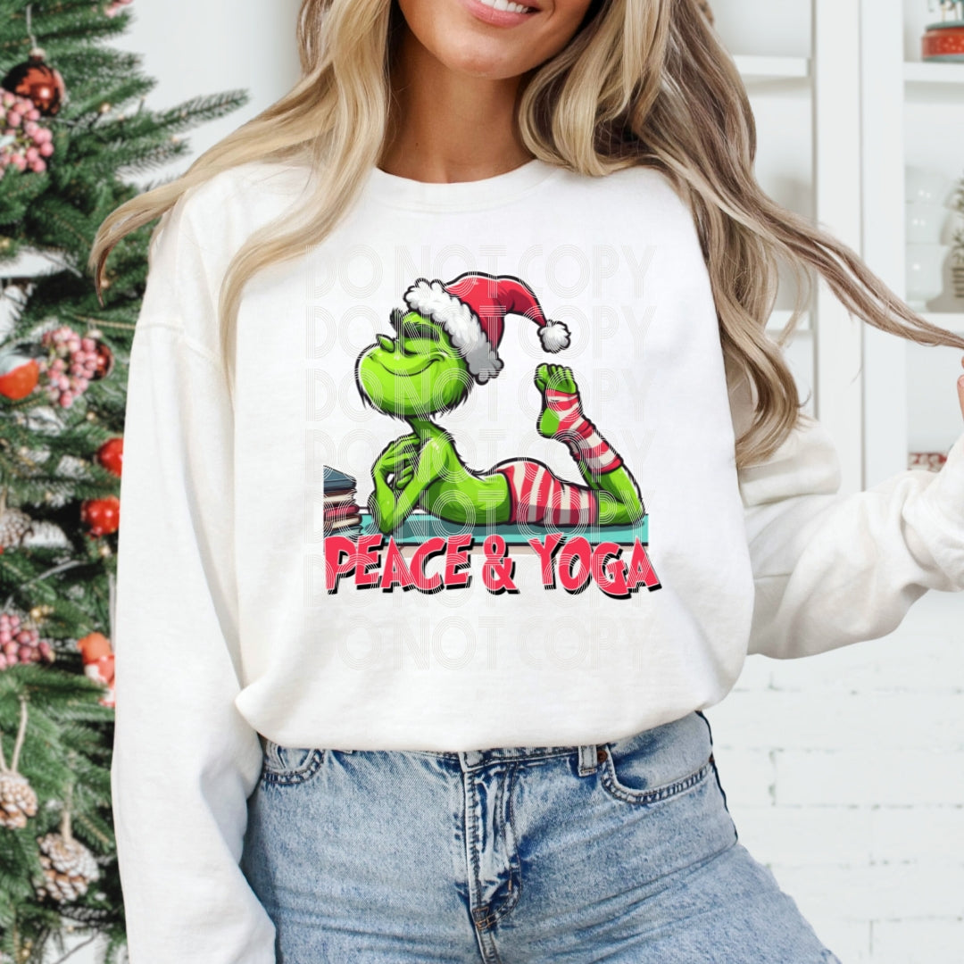 Grinch Yoga And Peach