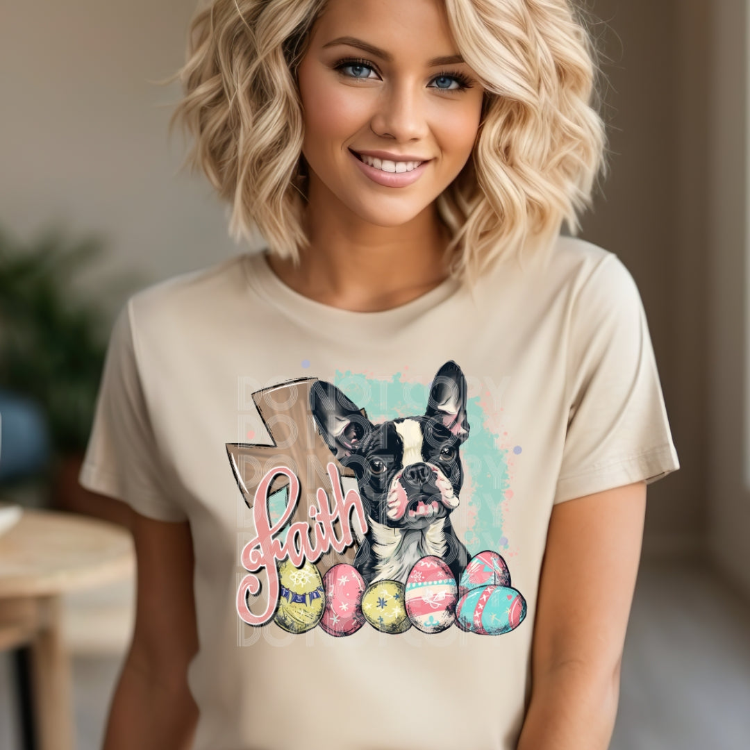 Faith Boston Terrier Easter Eggs