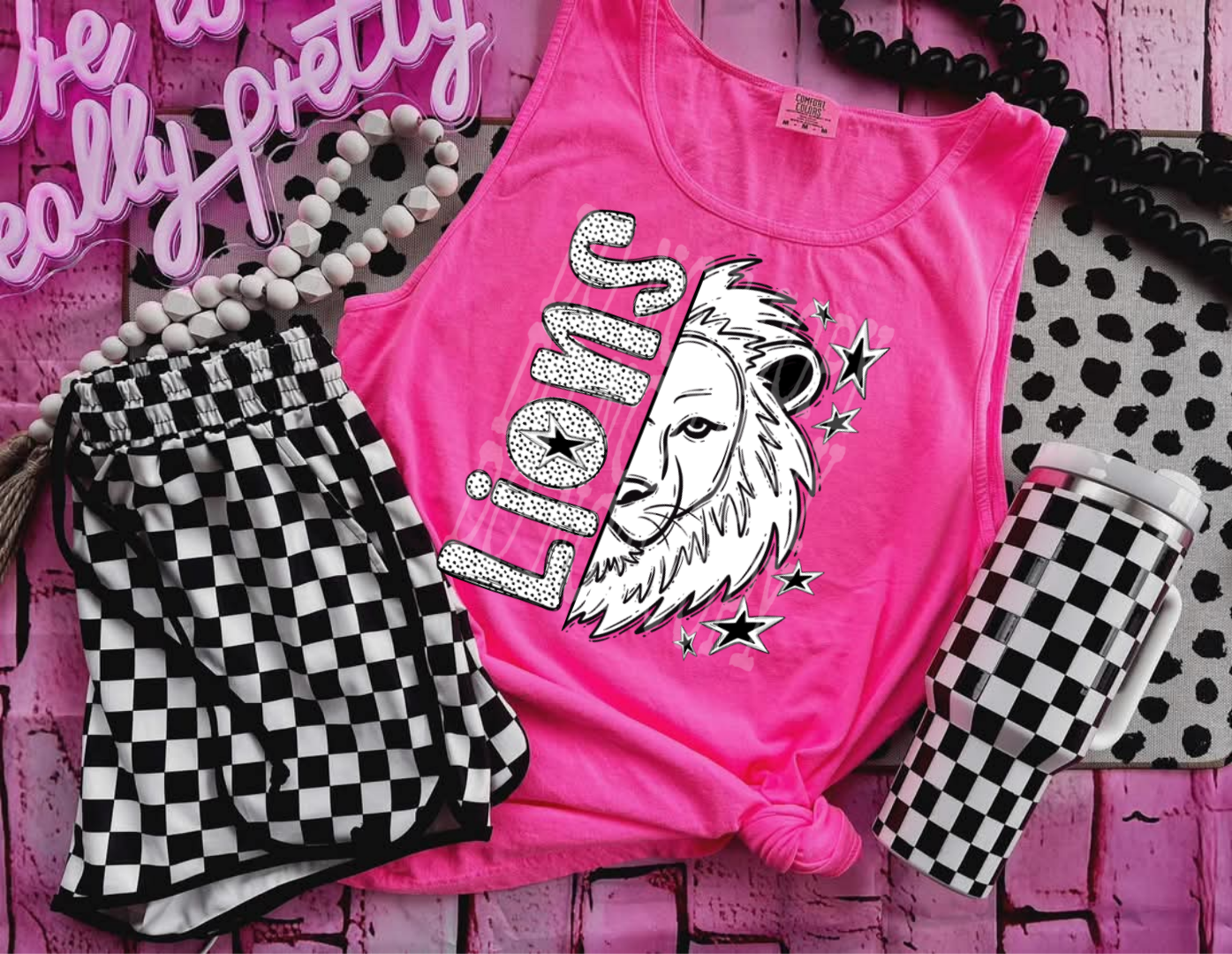 Black and White Lions