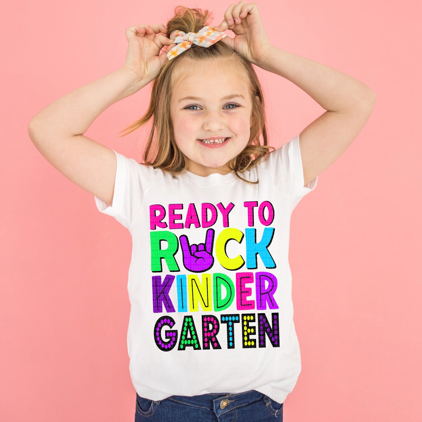 Kindergarten/Ready To Rock (PINK) (BACK) -DTF Print