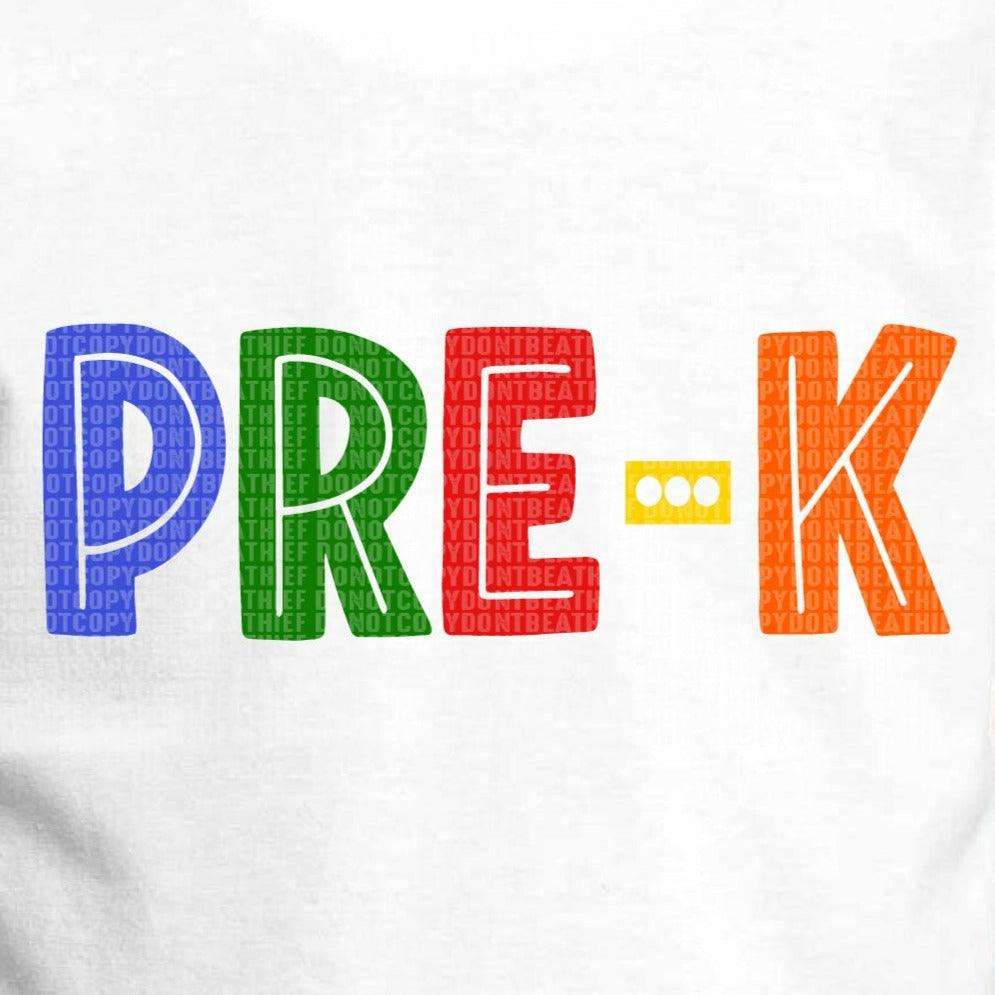 Pre-K/Ready To Rock (ORANGE) (FRONT) -DTF Print