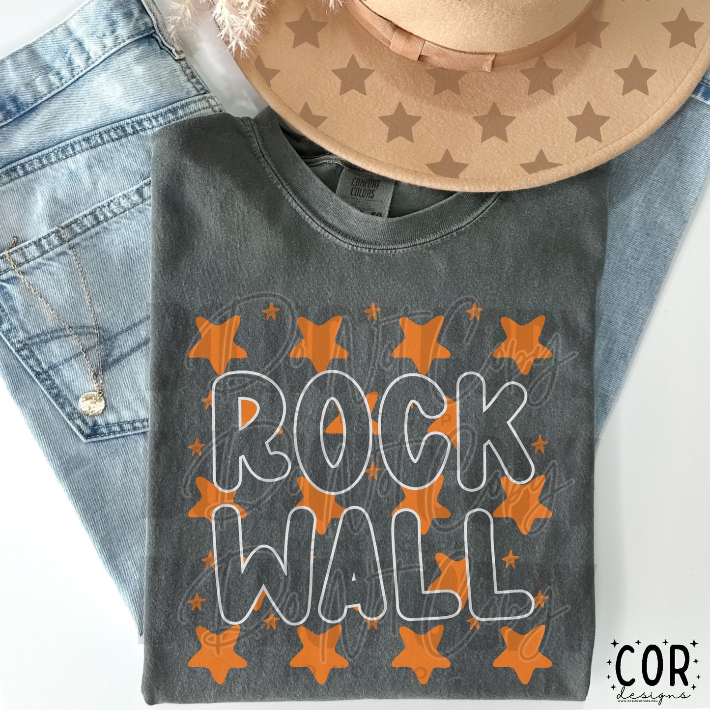 Rockwall (orange stars)