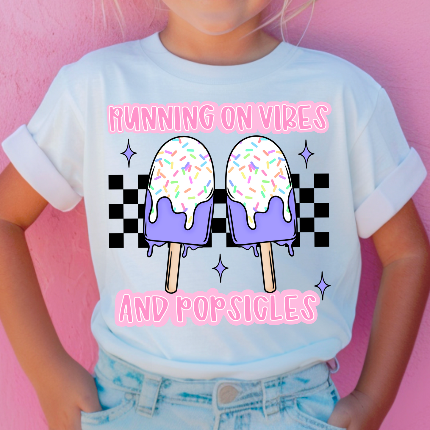 Running on vibes and popsicles (pink)
