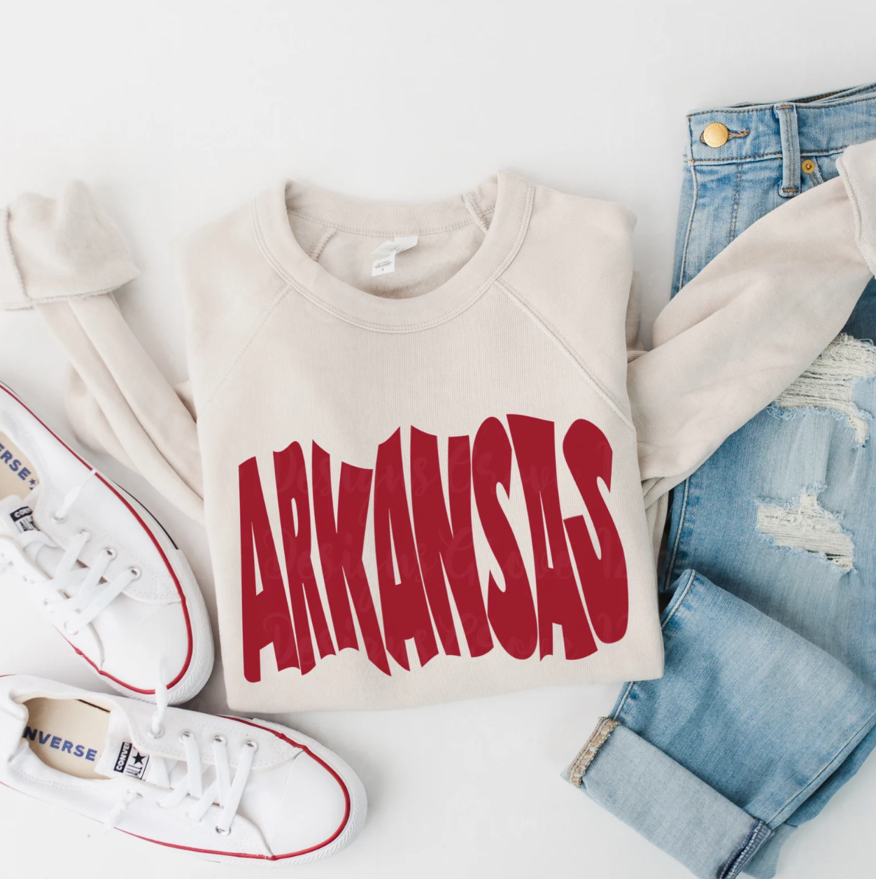 Arkansas, bubble letters