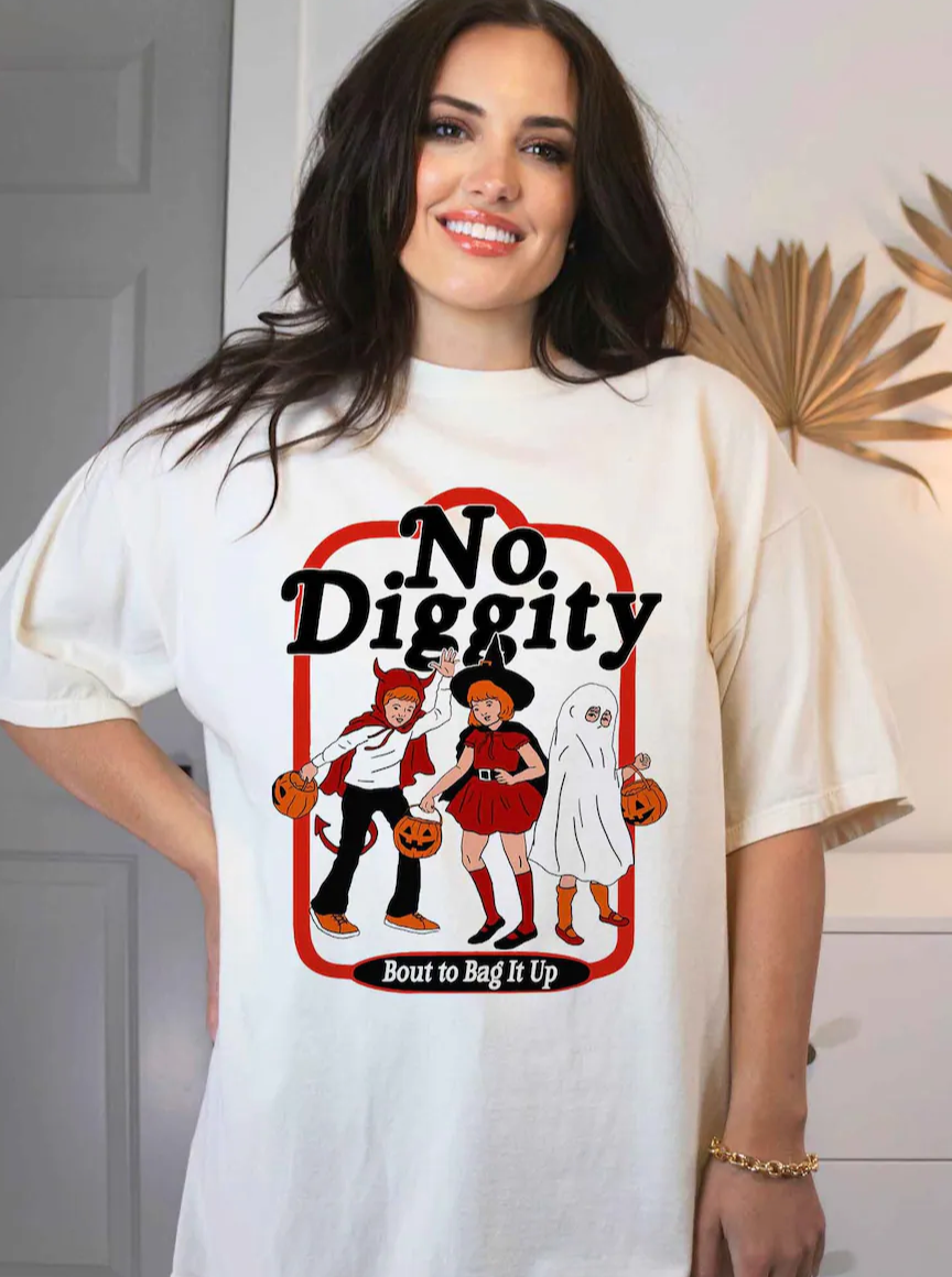 No diggity bout to bag it up, kids in costumes