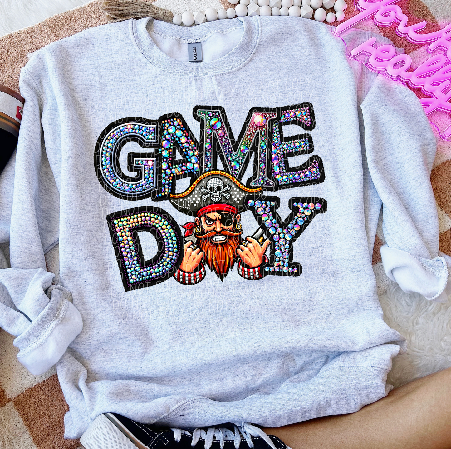 Rhinestone Game Day Pirates