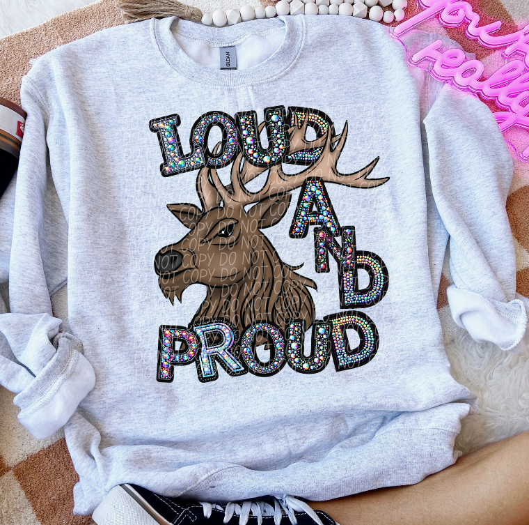 Loud and Proud Elk (Rhinestone)