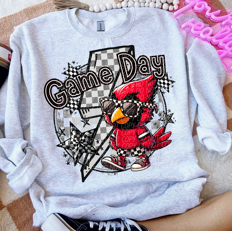 Game Day Cardinals (Checkered)