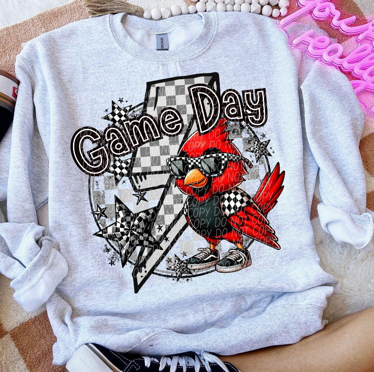 Game Day Cardinals (Checkered)