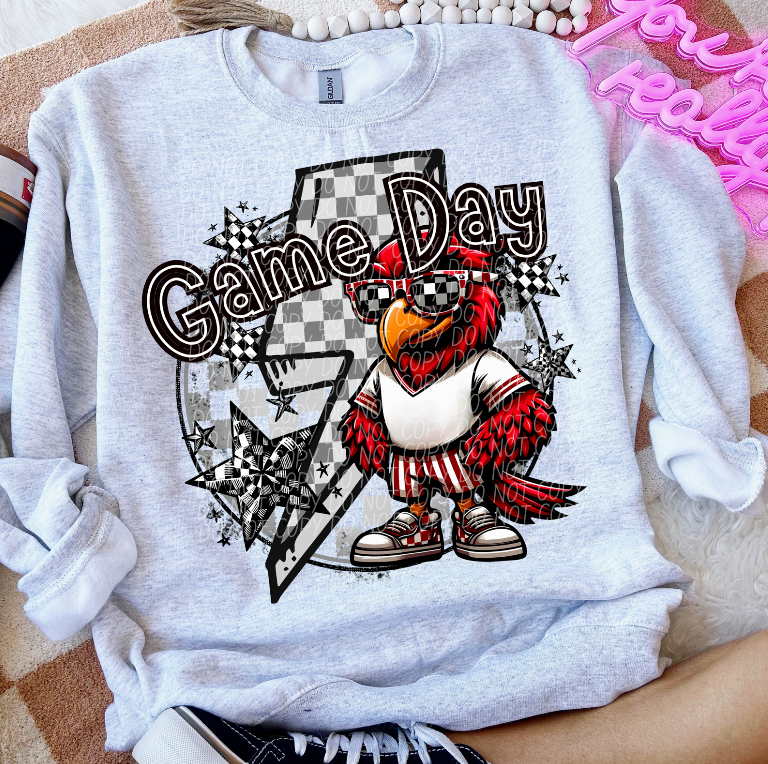 Game Day Cardinals (Checkered)