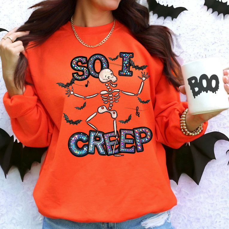 So I creep rhinestone skeleton