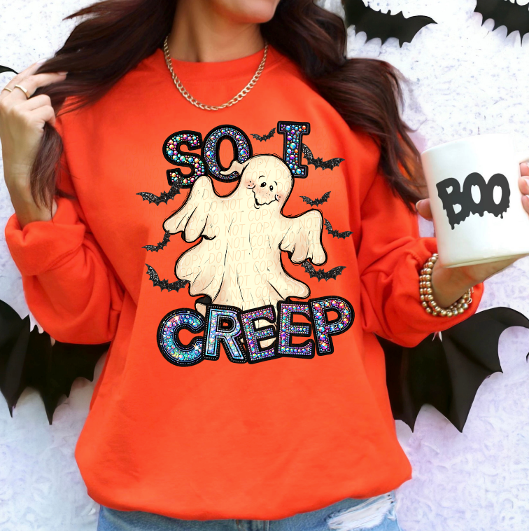 So I creep rhinestone ghost