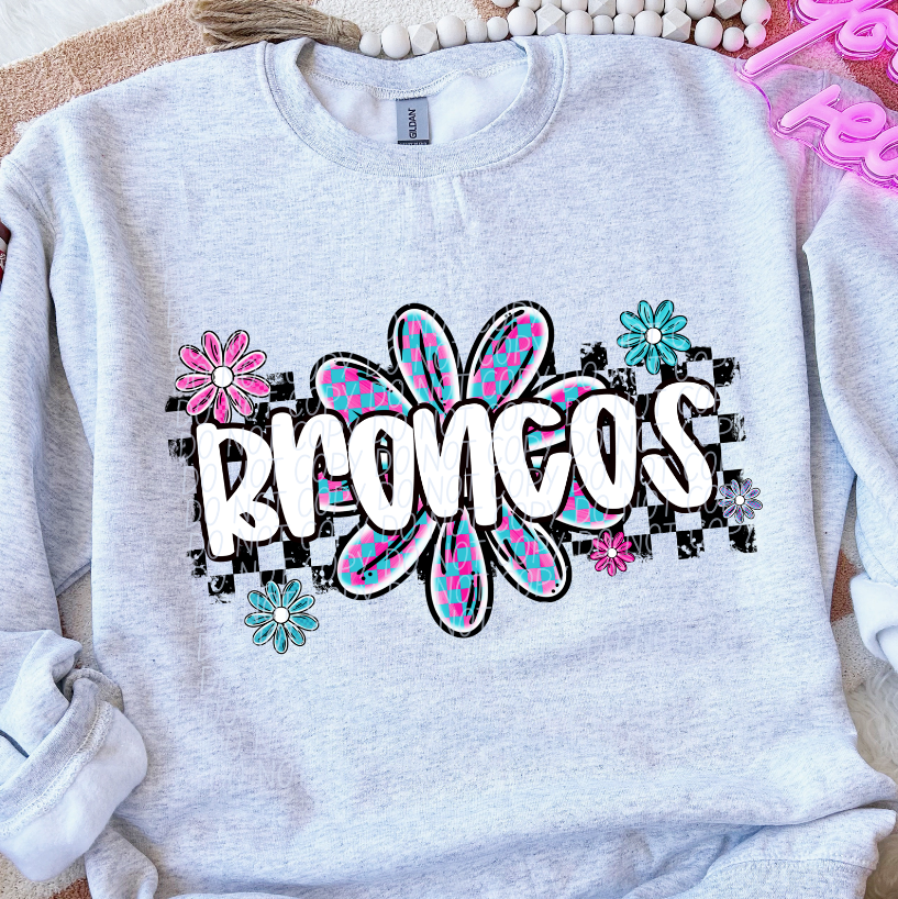 Broncos (checker flower mascots)