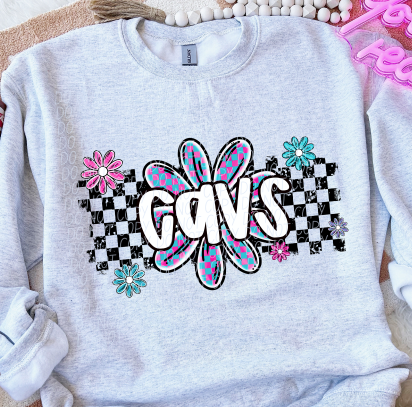 Cavs (checker flower mascots)