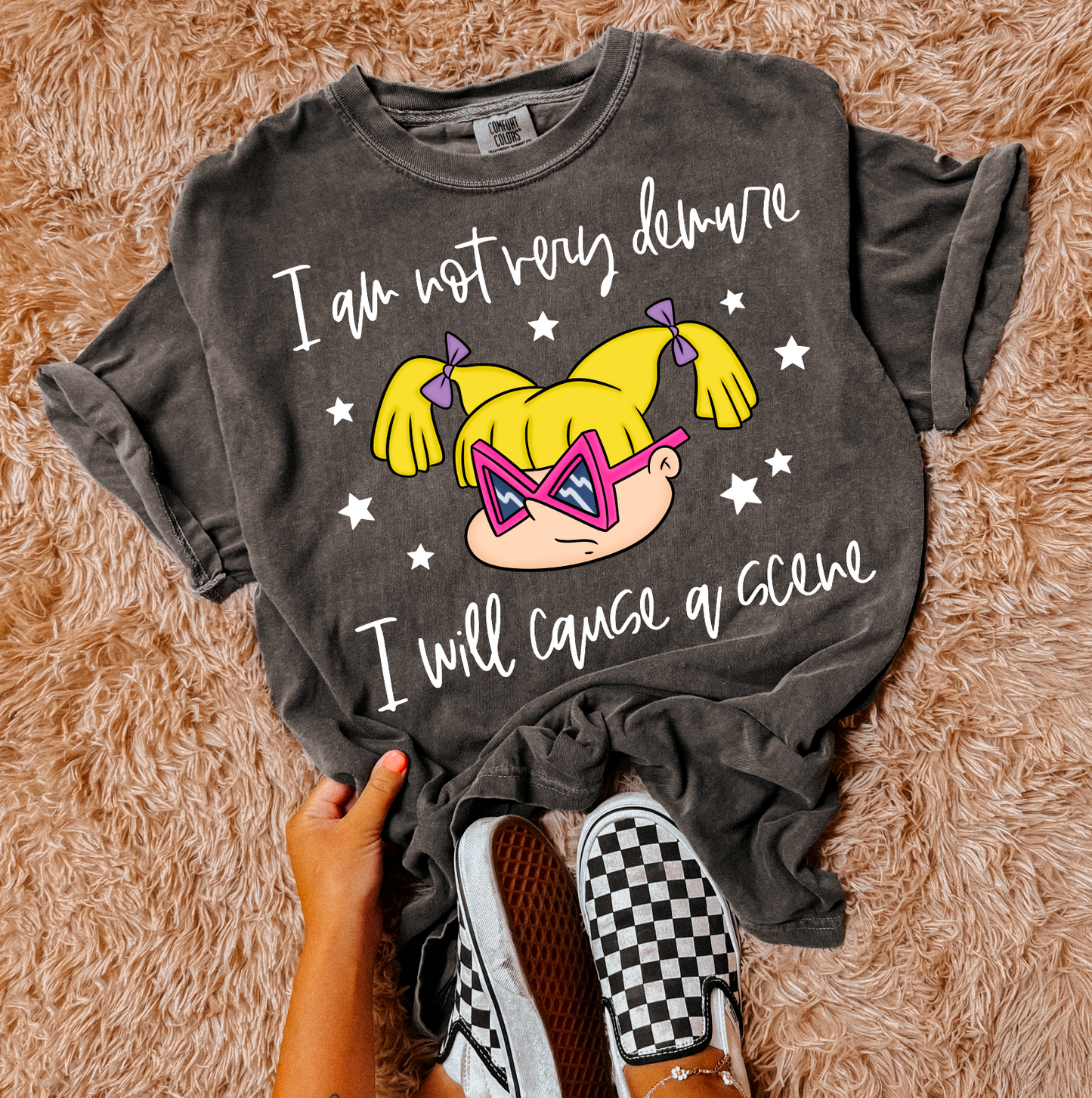 I am not very demure I will cause a scene-white (white)