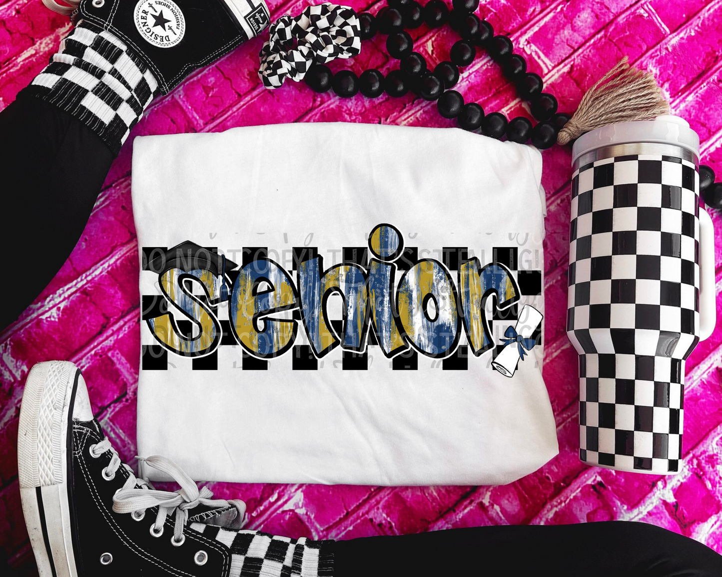 Senior Black, blue, gold