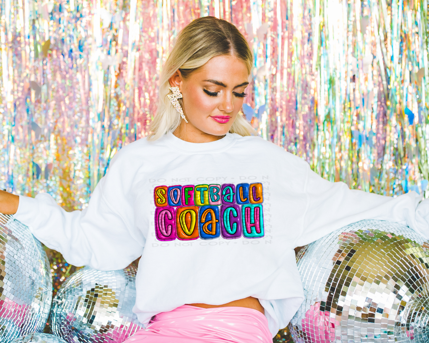 Softball coach - multicolored