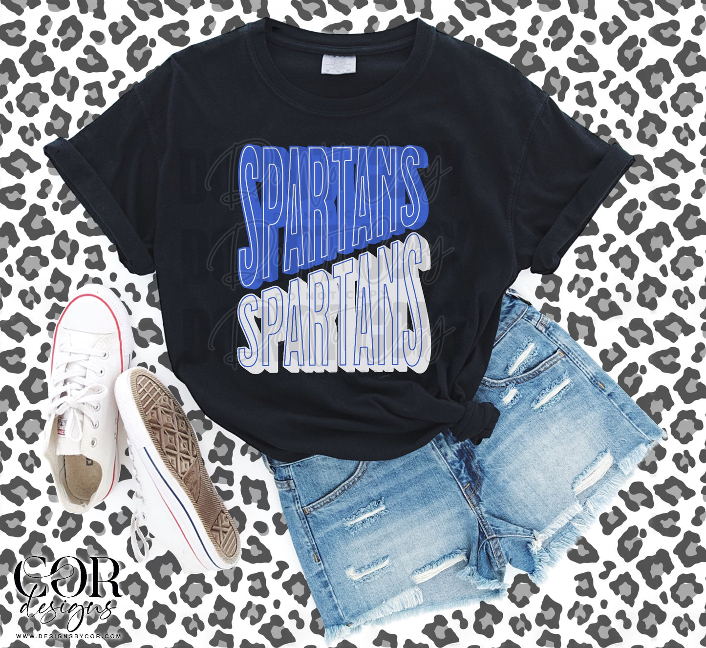 Spartans Blue And White
