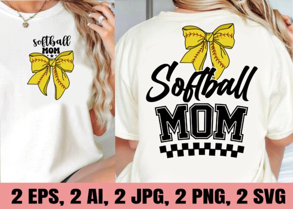 Softball Mom Bow Chest