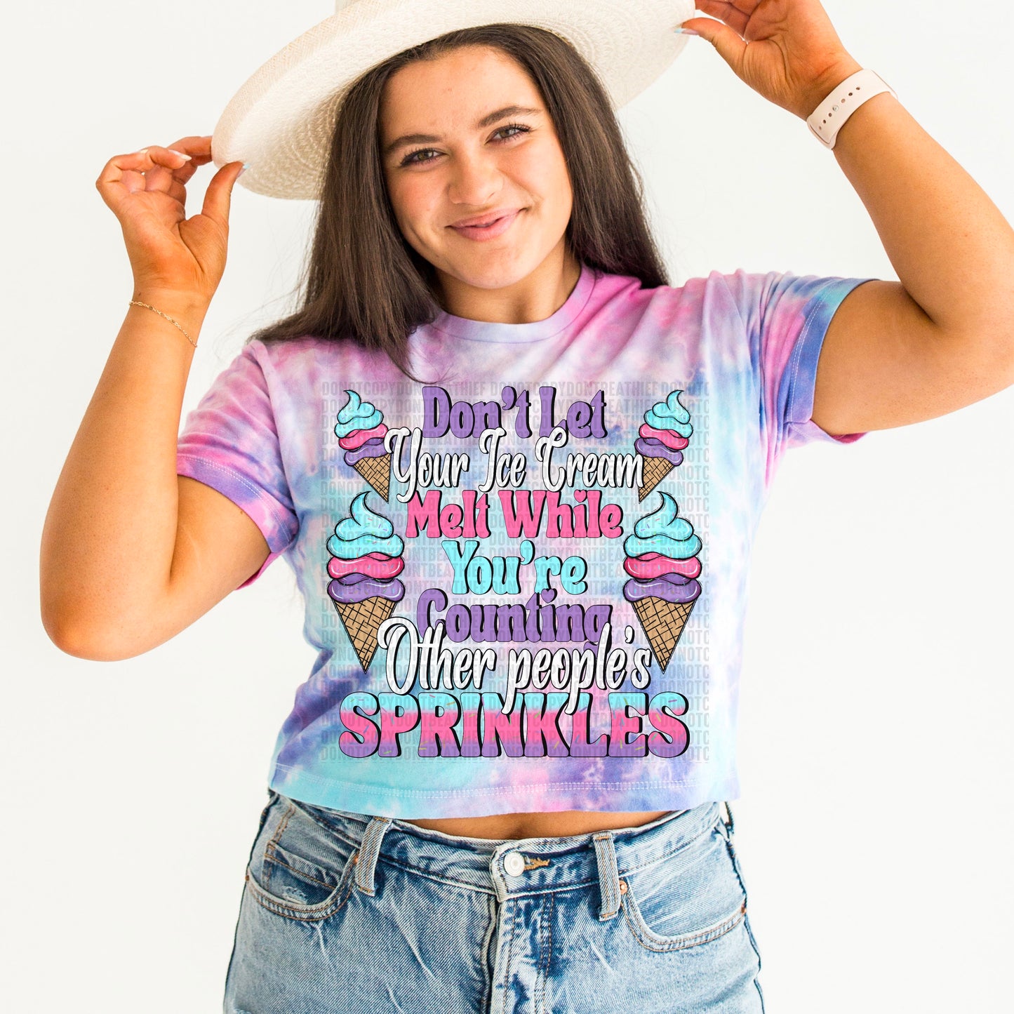 Don't Let Your Ice Cream Melt To Count Sprinkles- DTF Transfer