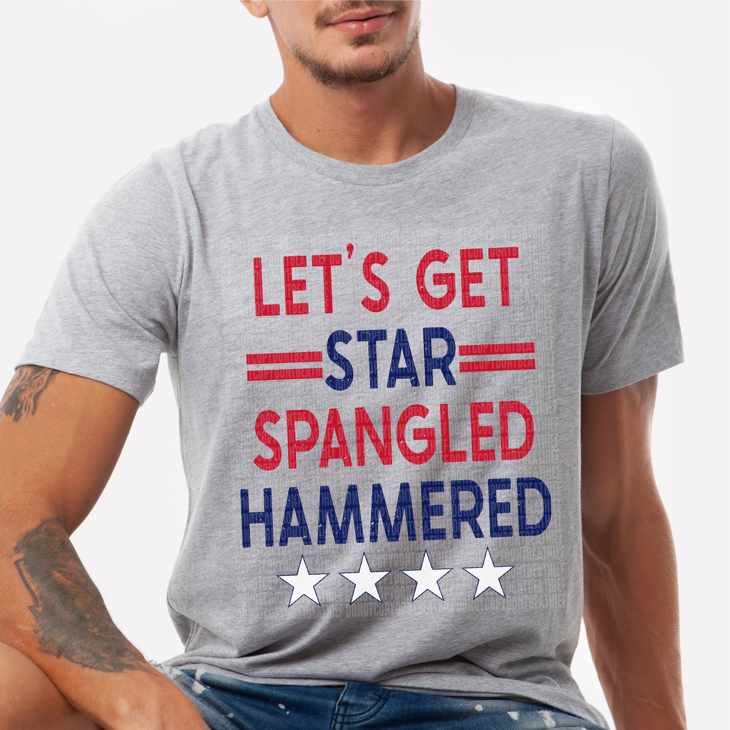 Let's Get Star Spangled Hammered - DTF Transfer