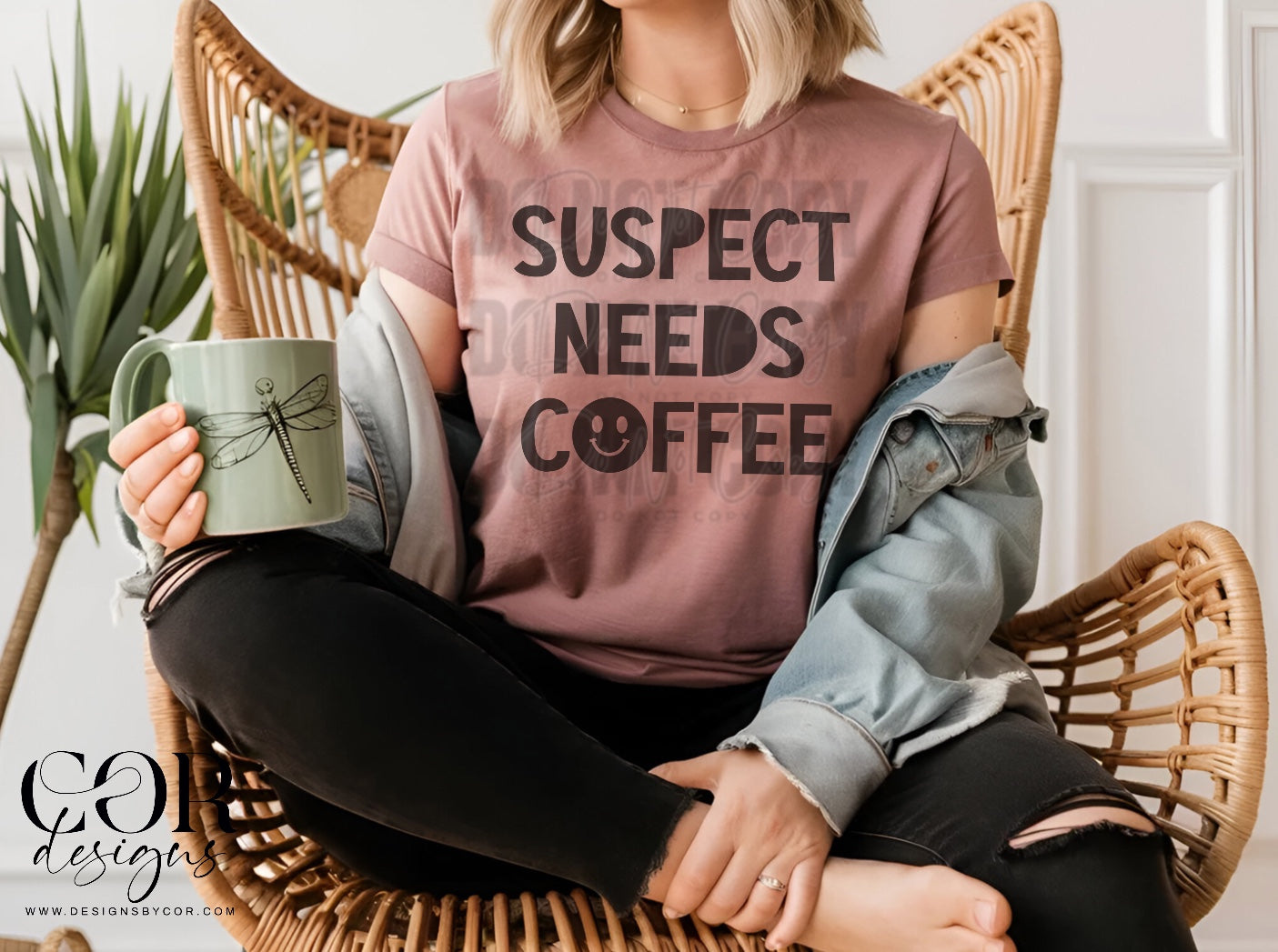 Suspect Needs Coffee Smile Face