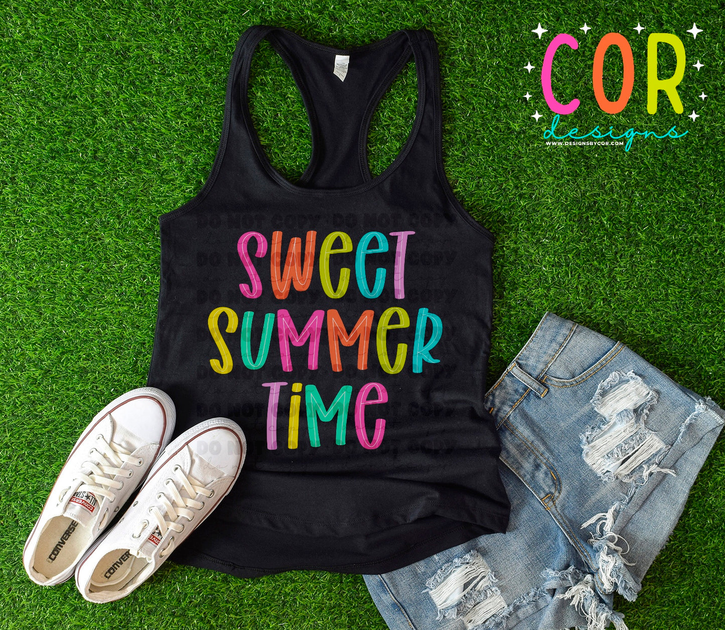 Sweet Summer Time Colored Letters