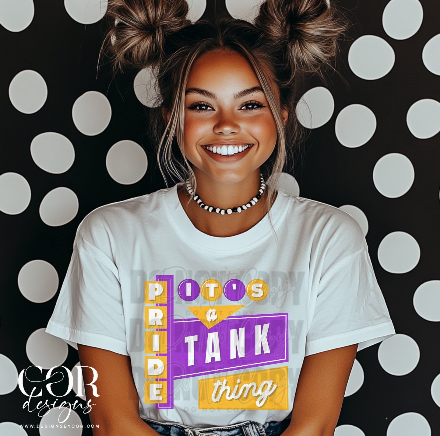 Its A Tank Pride Thing Purple and Yellow