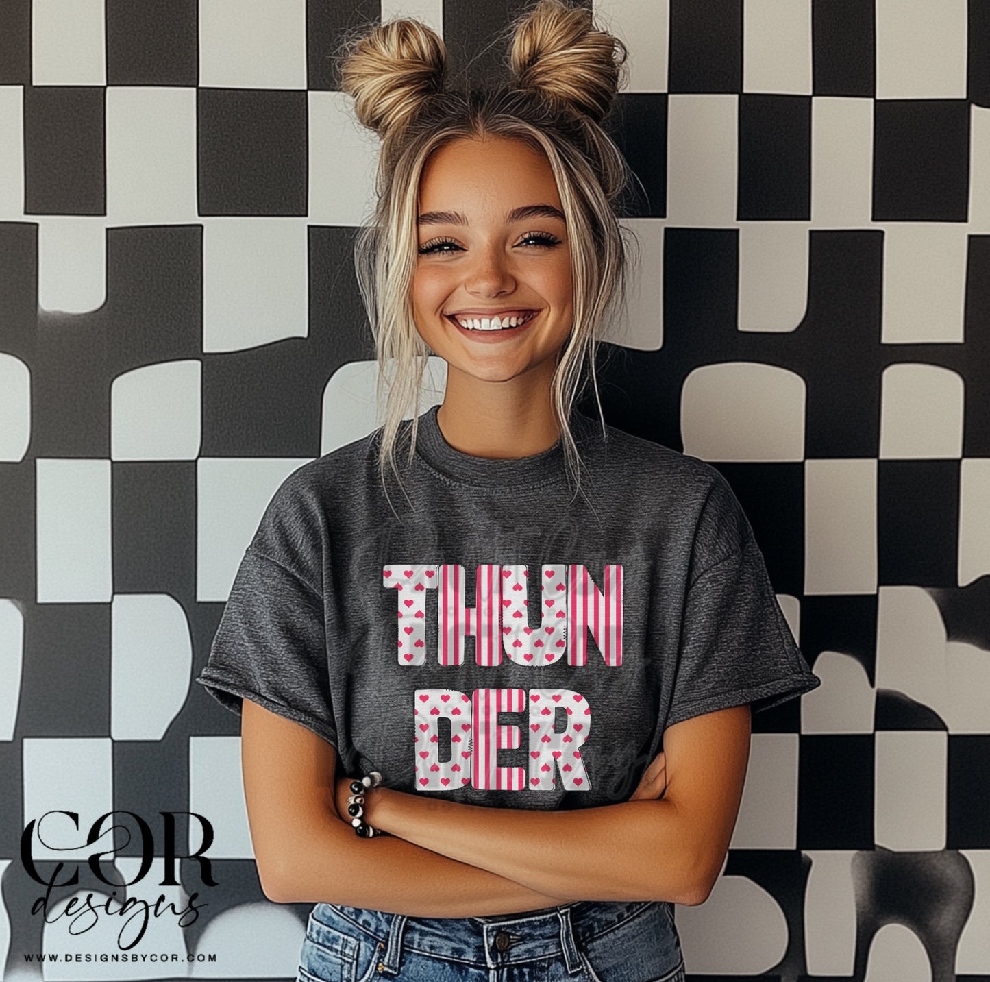 Thunder (pink hearts)