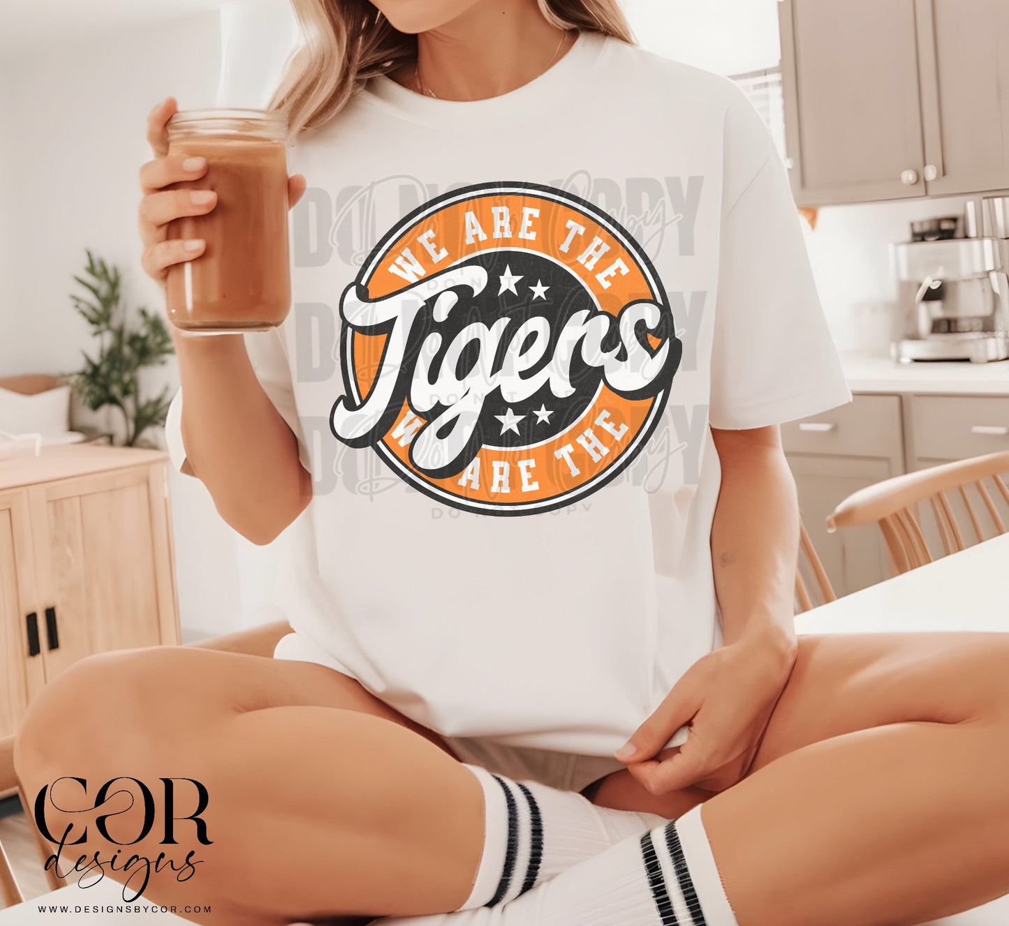 We Are The Tigers Orange And Black Circle