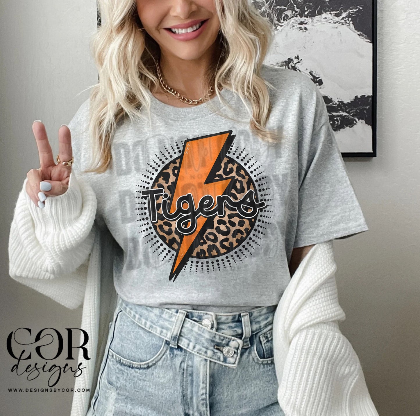 Tigers Orange Bolt Leopard