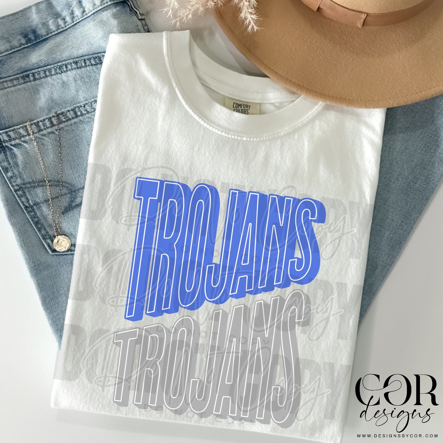 Trojans Blue And Silver