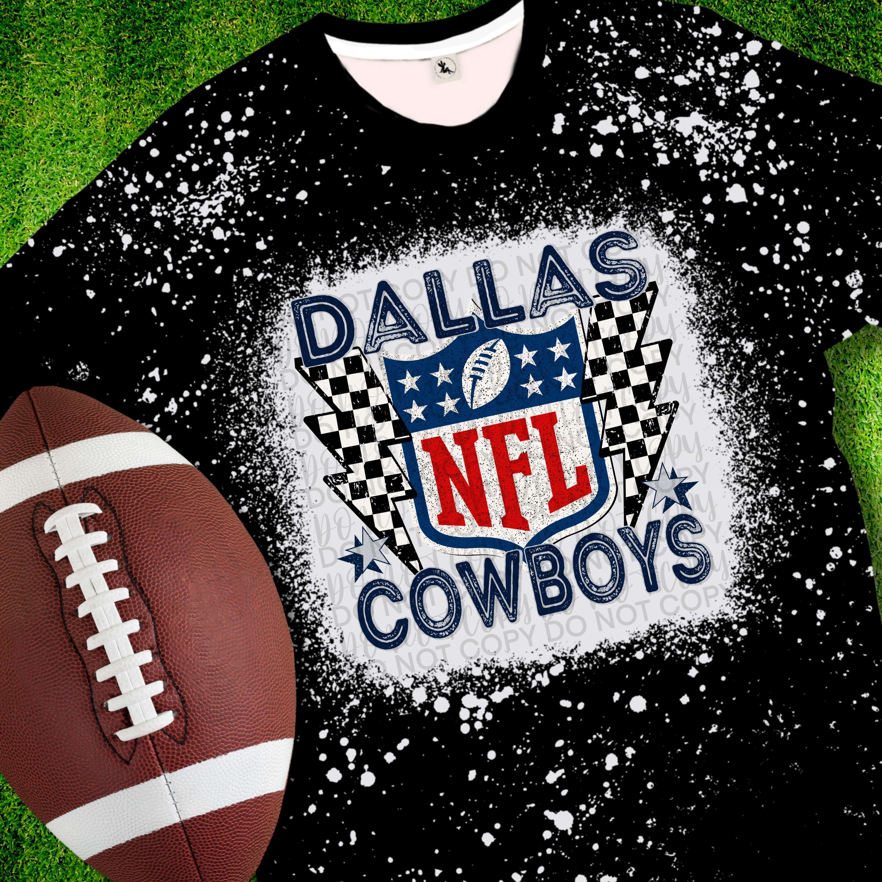 Dallas Cowboys Checker LB DTF Transfer Earthline Customs