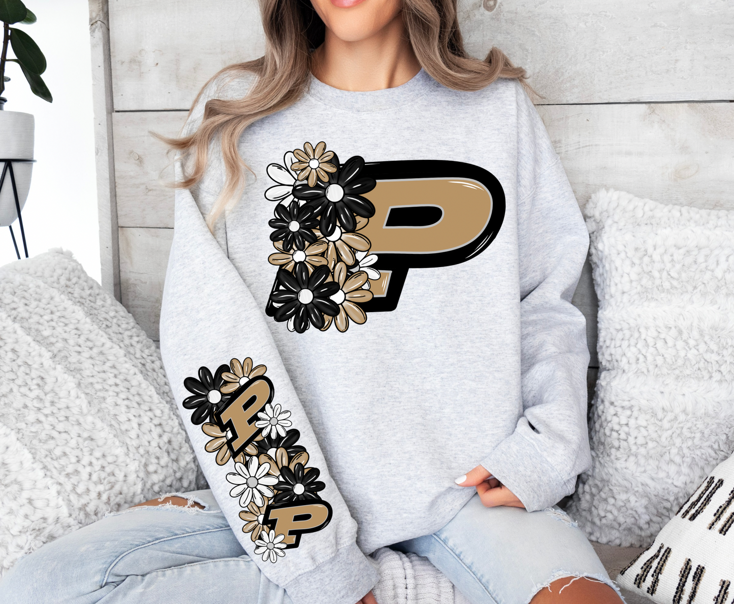 Floral Purdue Boilermakers 2- CHEST