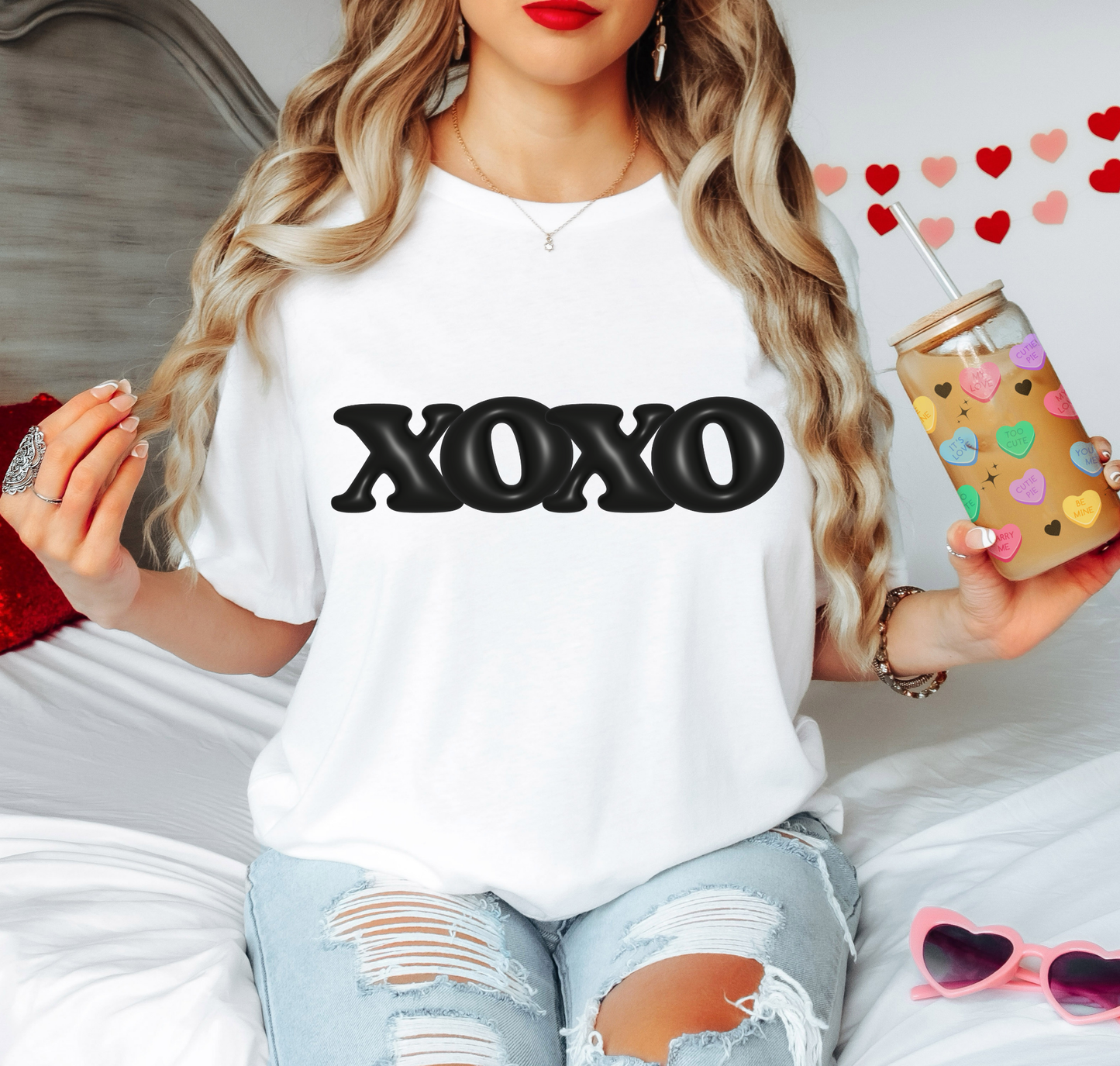 XOXO Black Balloons