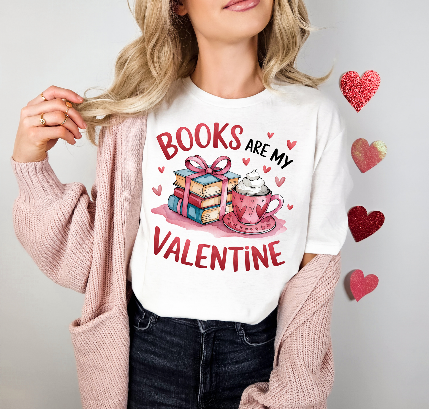 Books Are My Valentine Black