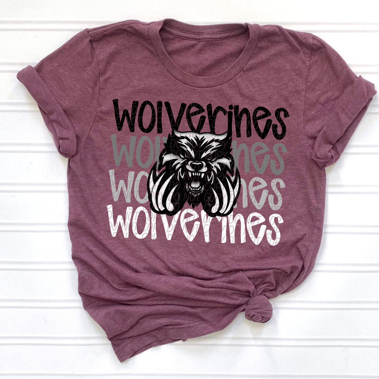 Wolverines Faded Stack