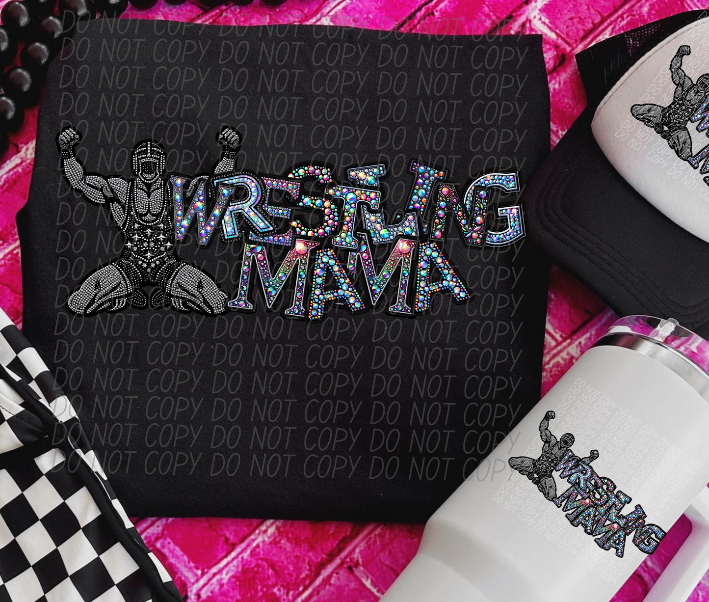 Rhinestone Wrestling Mama Wrestler