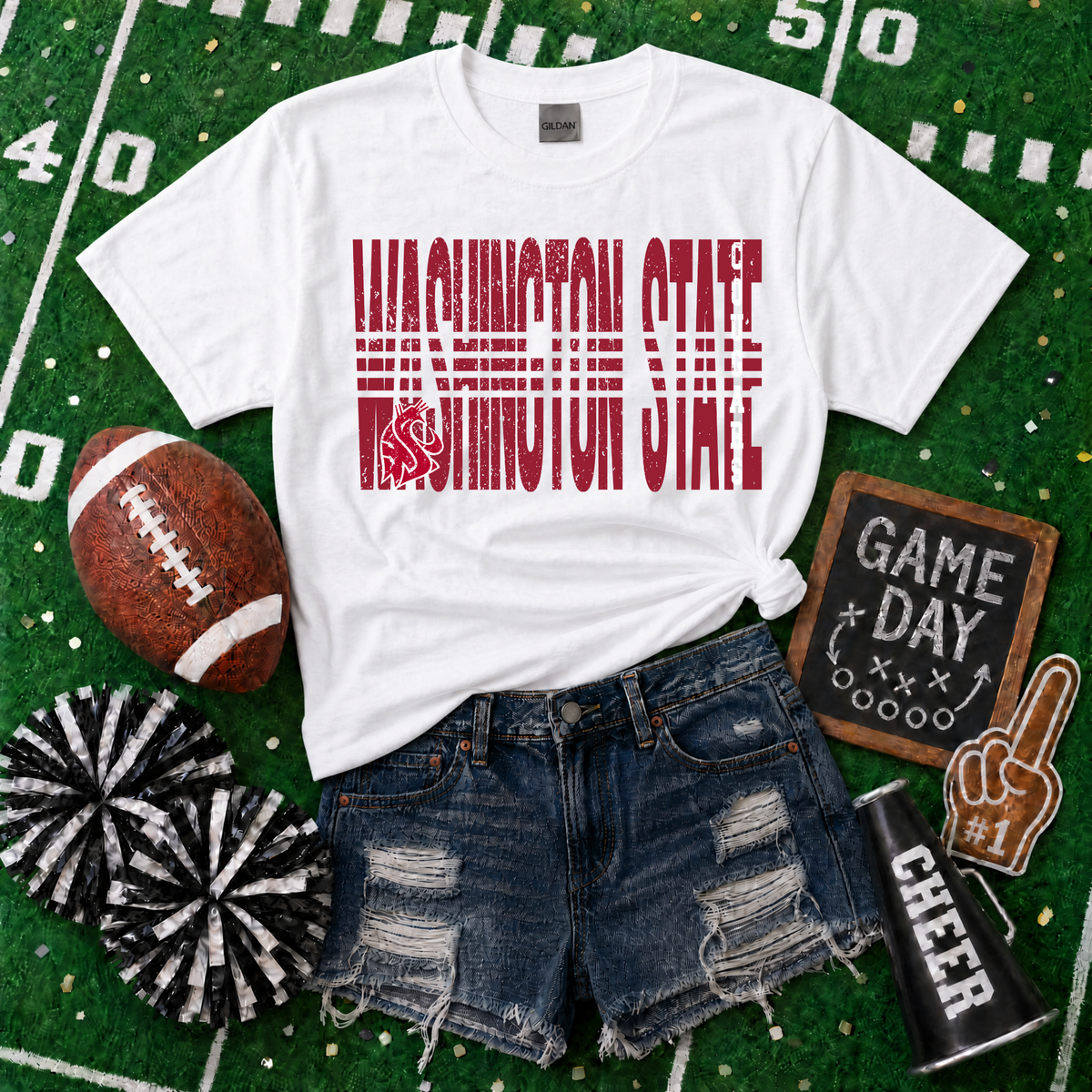 College Lined - Washington State Cougars