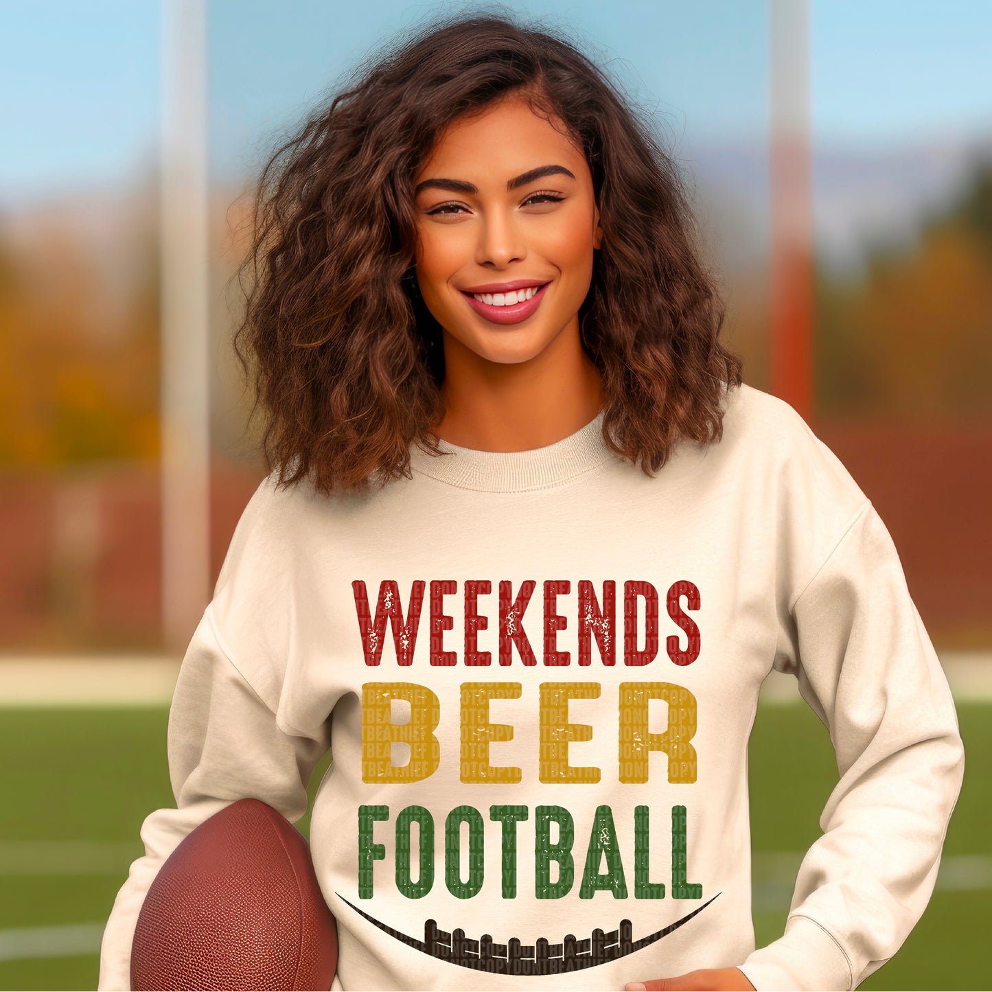 Weekends Beer Football (COLOR) - DTF Transfer