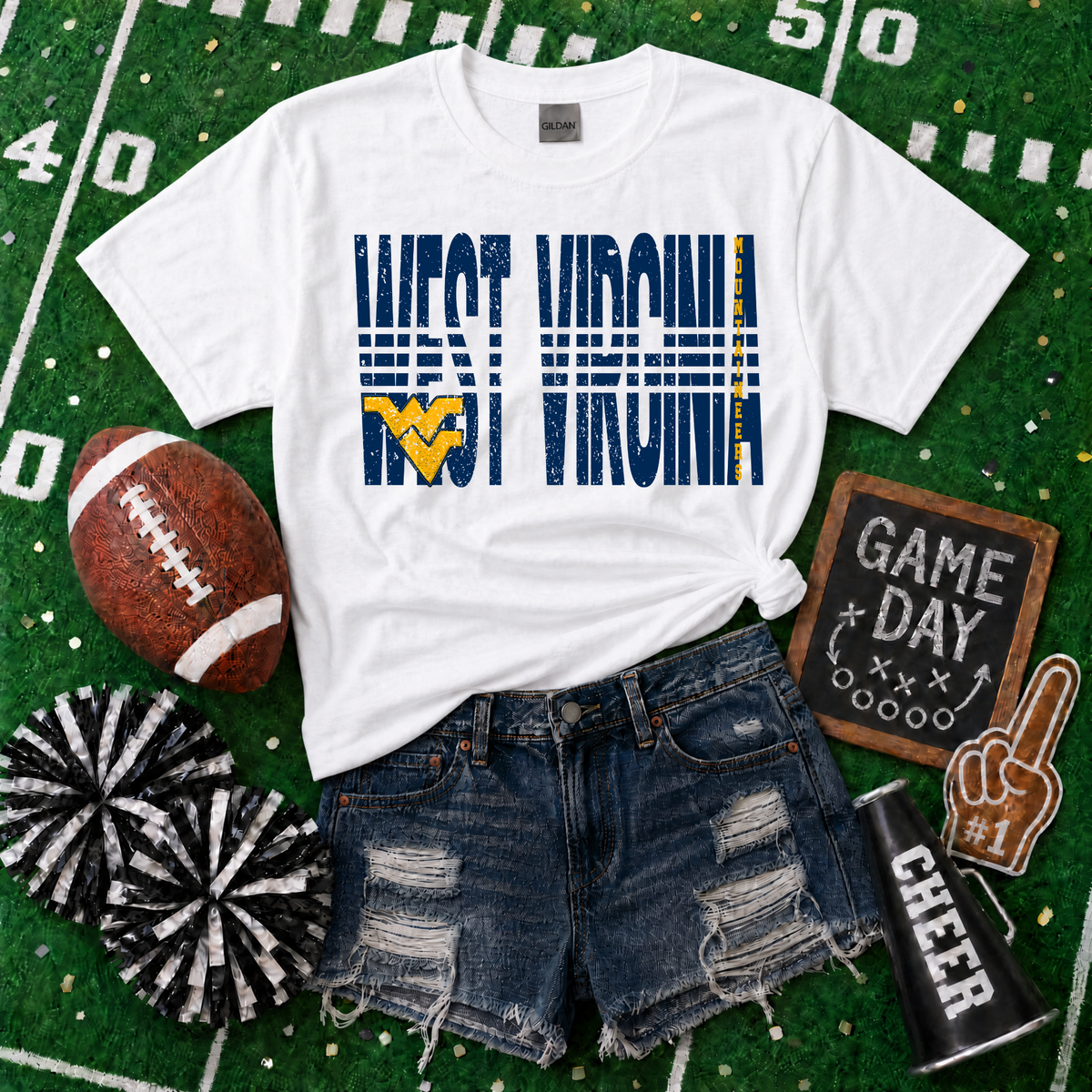 College Lined - West Virginia Mountaineers