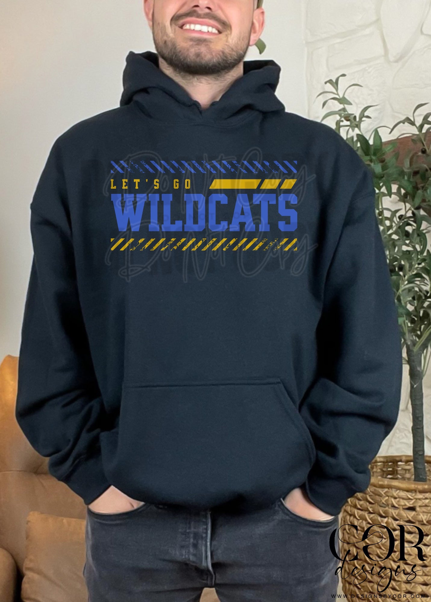 Lets Go Wildcats Yellow And Blue