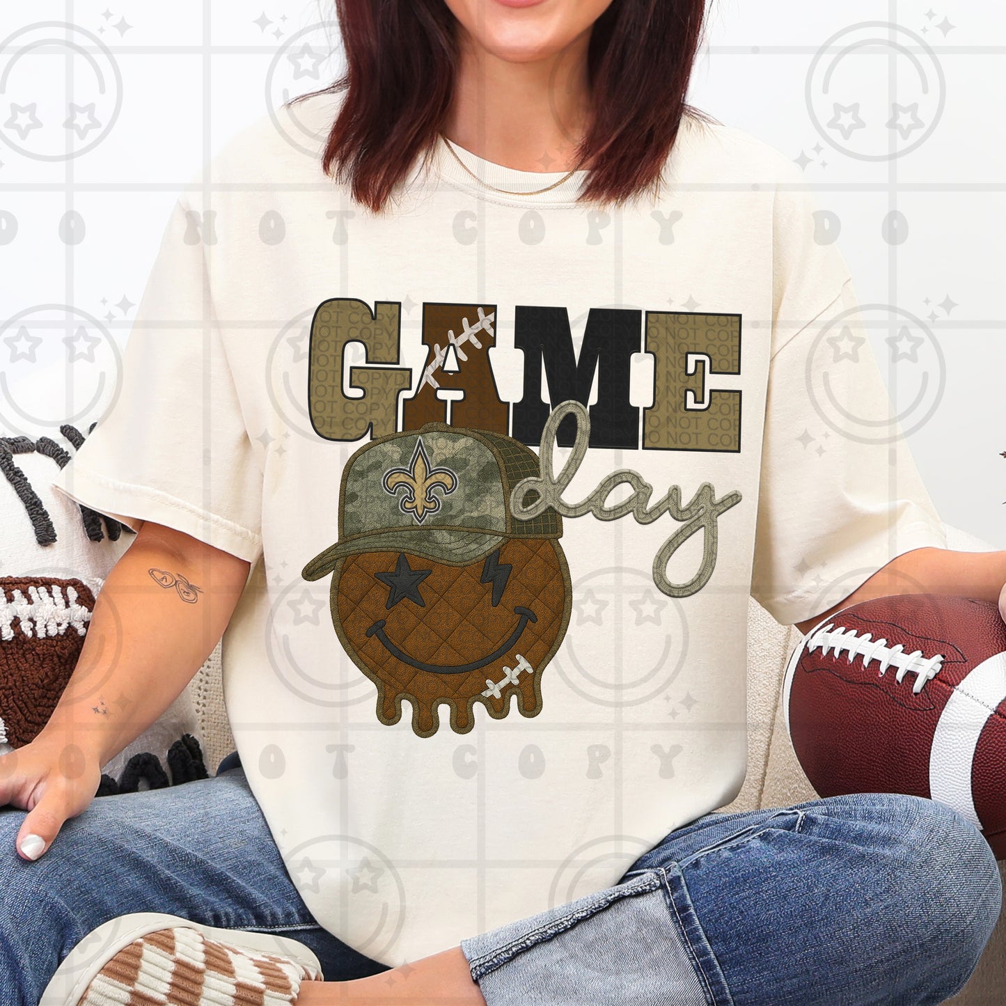 Game Day Smiley (saints)