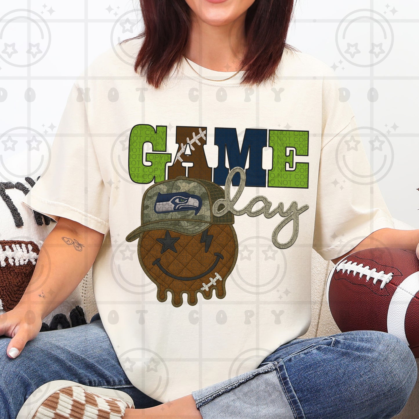 Game Day Smiley (seahawks)