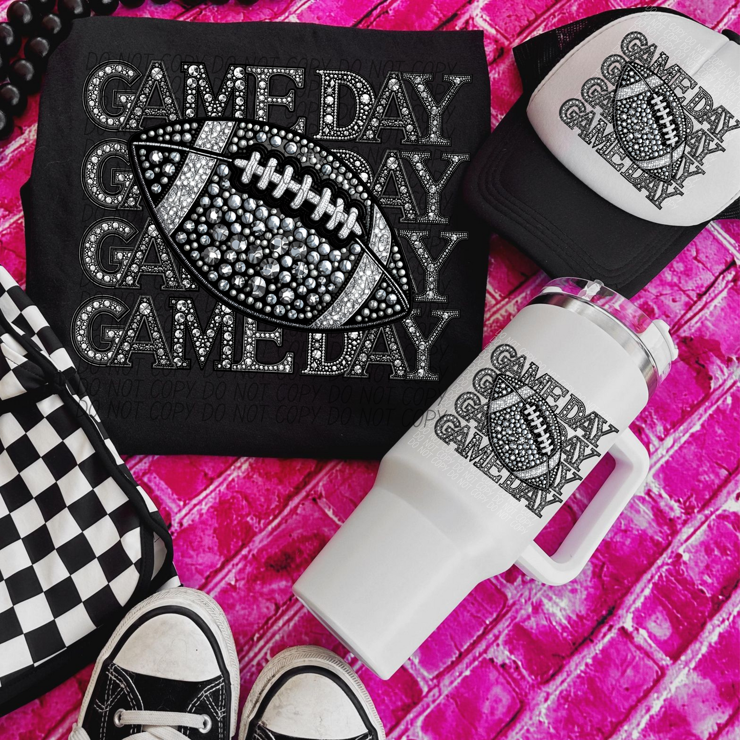 Rhinestone Game Day Repeat football