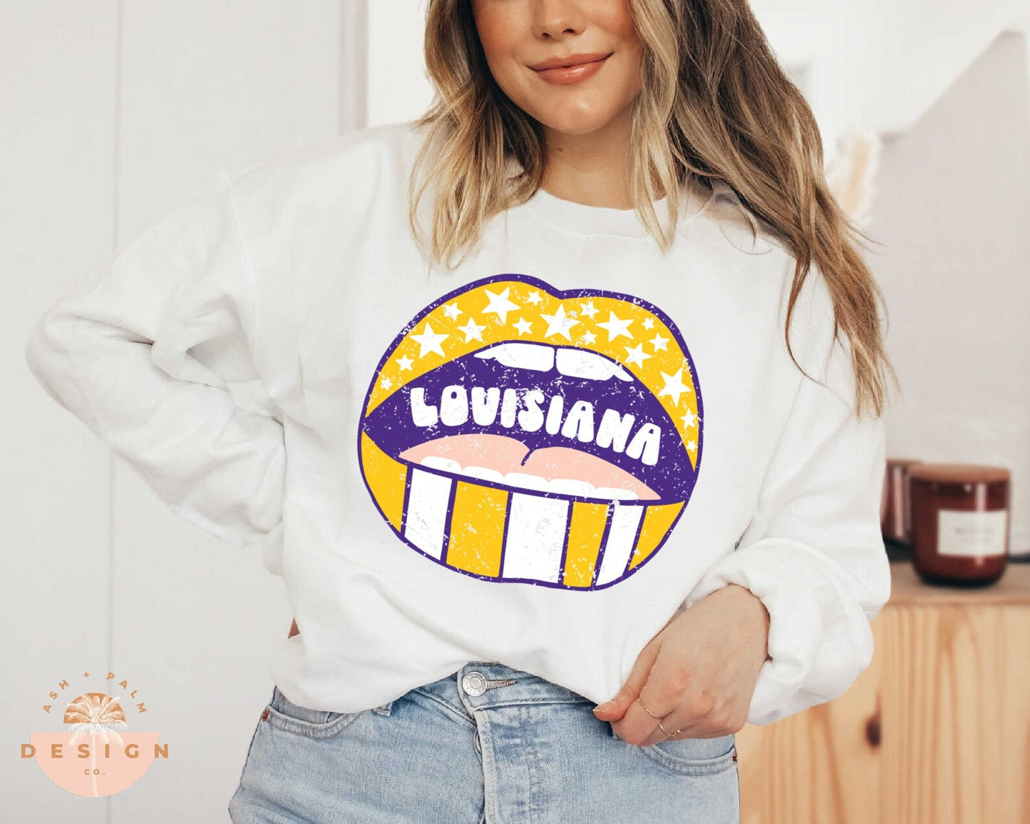 Louisiana yellow purple white mouth