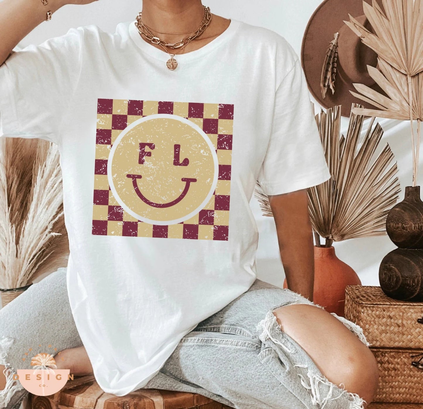Florida maroon yellow checkered