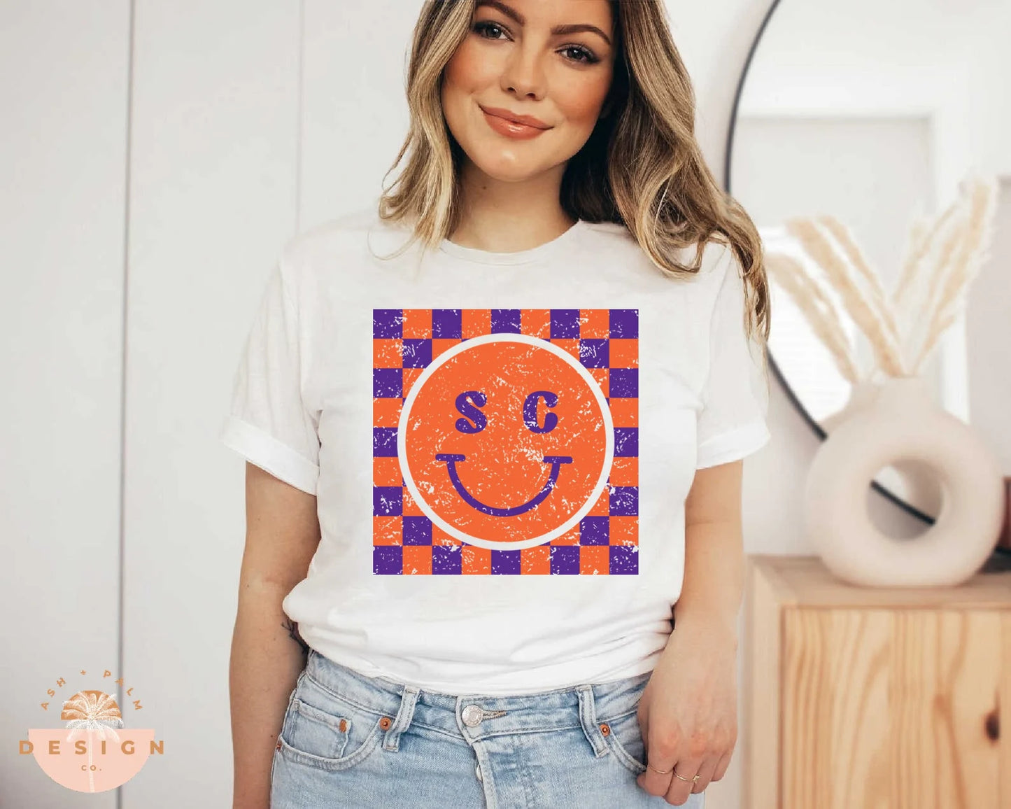 South Carolina purple orange checkered