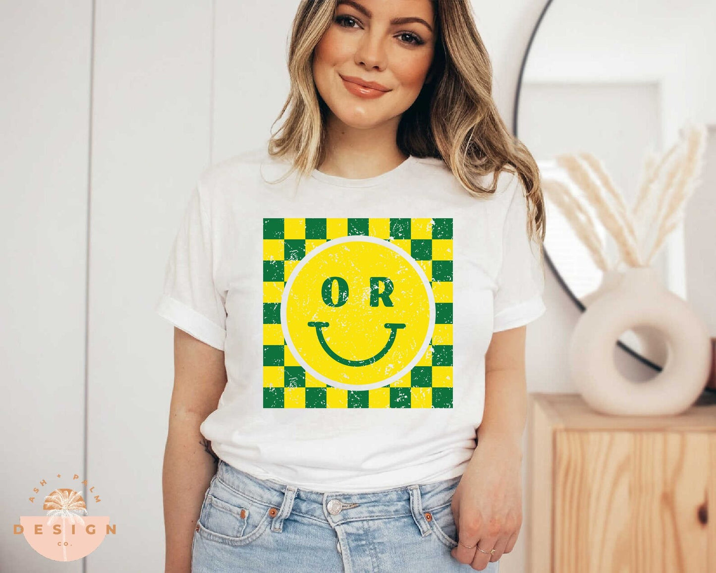Oregon yellow green checkered