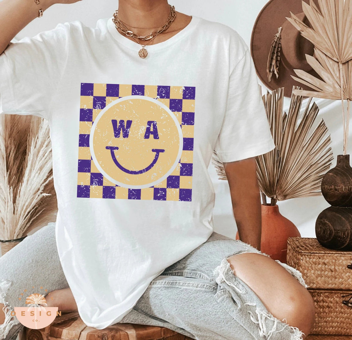 Washington purple yellow checkered